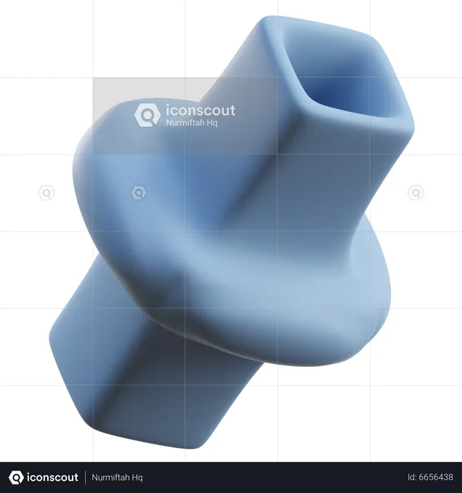 Forma abstracta del cilindro  3D Icon