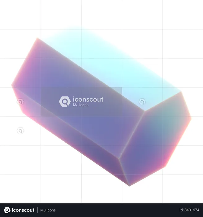 Cilindro hexagonal  3D Icon