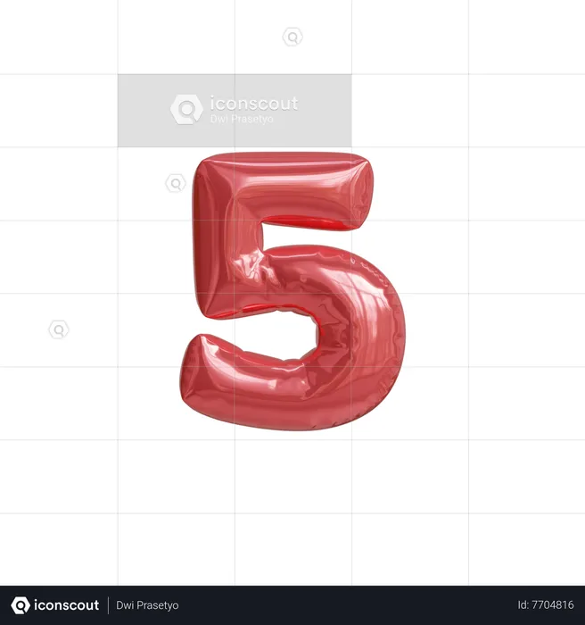 Cinco  3D Icon