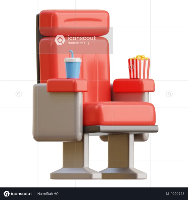 Cinema Chair  3D Illustration