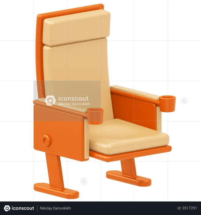 Cinema Chair  3D Illustration