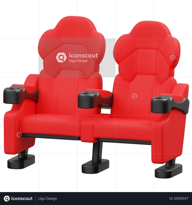 Cinema Double Seats  3D Icon