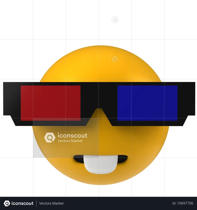 영화관 이모티콘  3D Icon