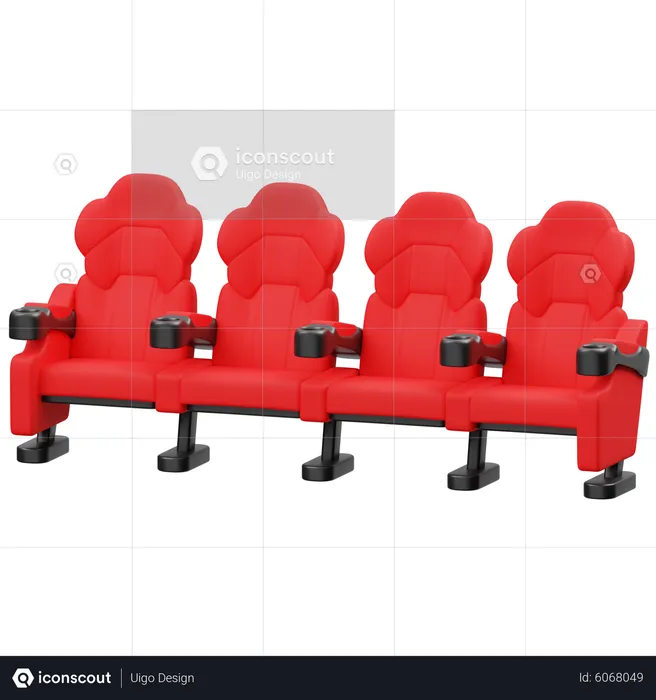 Cinema Group Seats  3D Icon