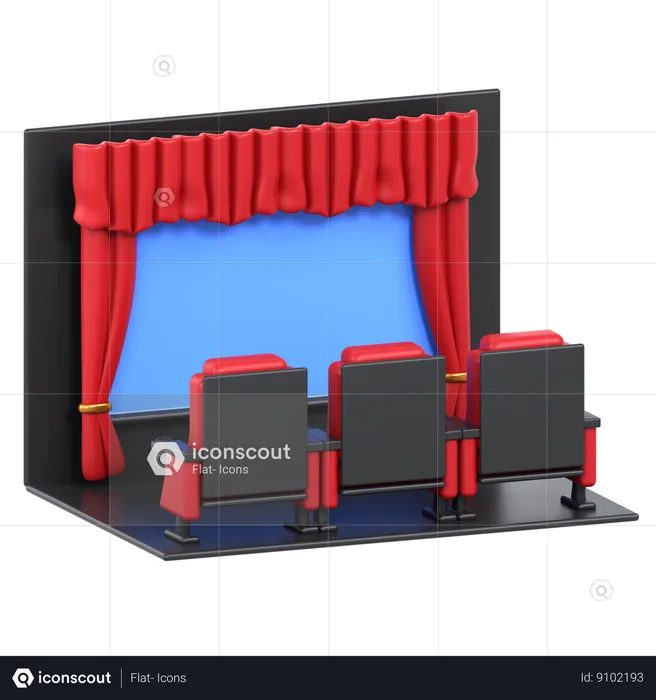 Cinema Hall  3D Icon