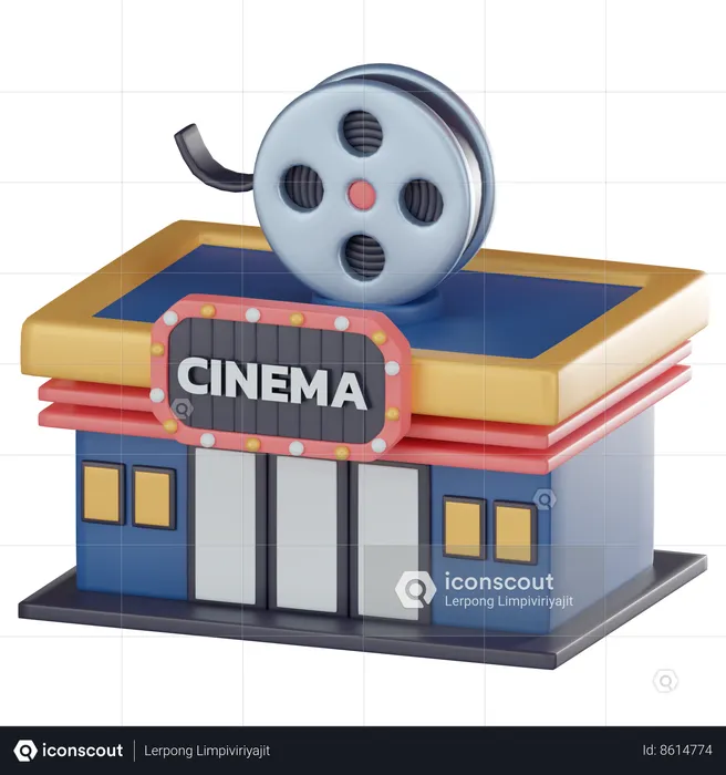 Cinema House  3D Icon