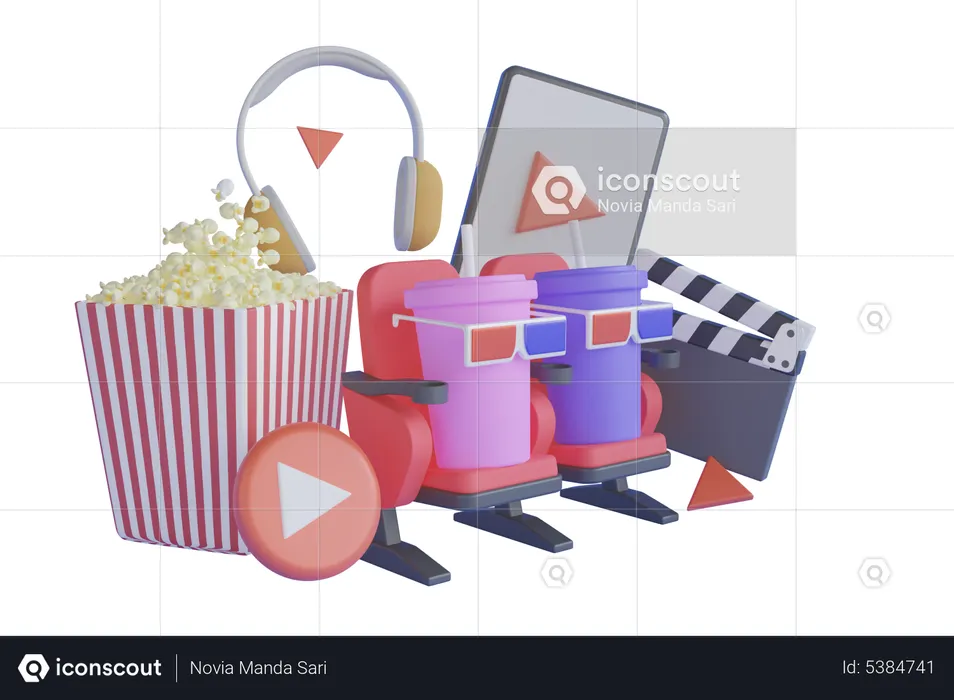 Cinema Movie  3D Illustration