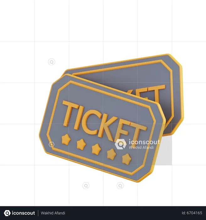 Cinema Ticket  3D Icon