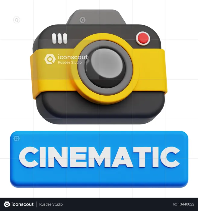 Cinematic Camera  3D Icon