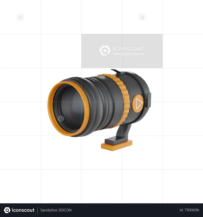 Cinematography Lens  3D Icon