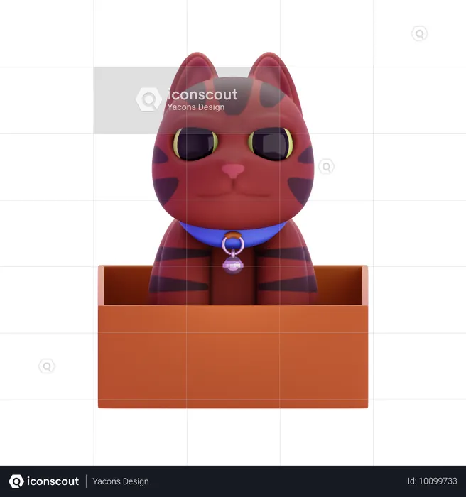 Cinnamon Cat  3D Icon