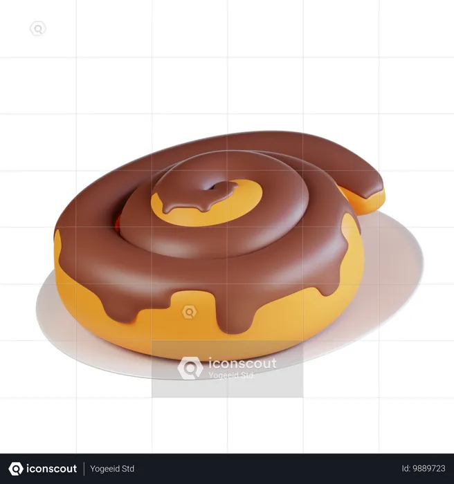 Cinnamon Roll  3D Icon