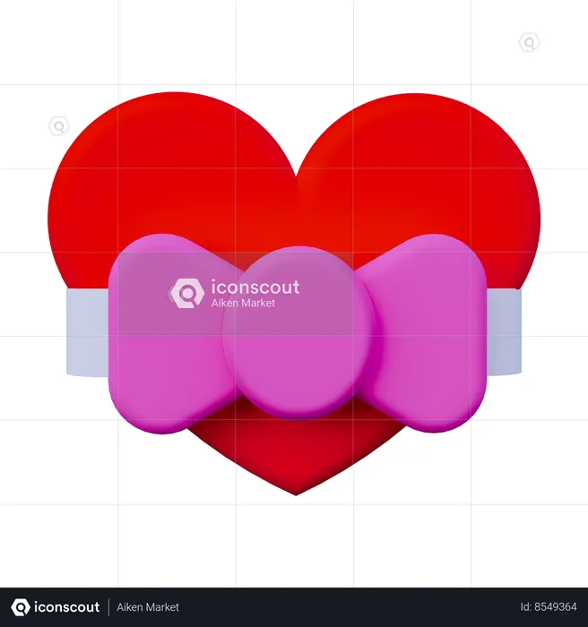 Cinta del corazon  3D Icon