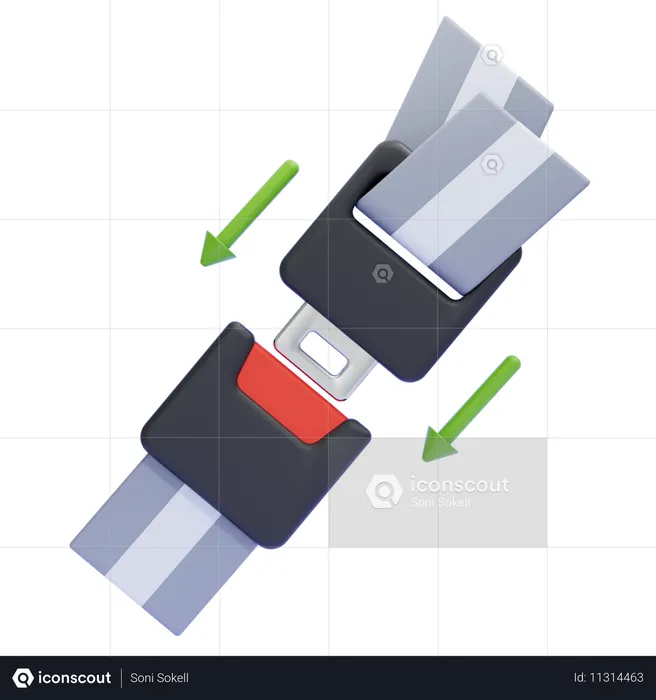 Cinto de segurança  3D Icon