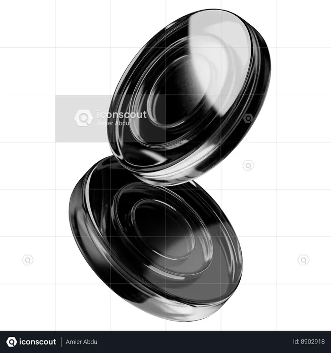 Circle Abstract Glass Shape  3D Icon