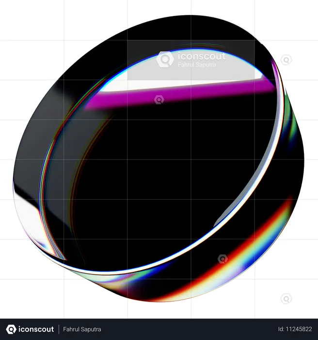 Circle Abstract Shape  3D Icon