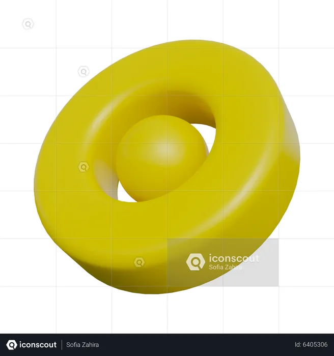 Circle Abstract Shape  3D Icon