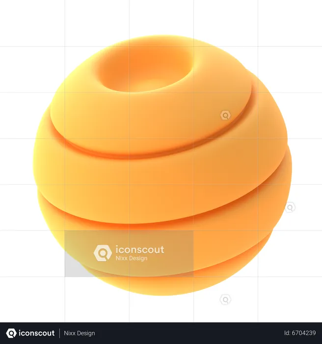 Circle Ball Shape  3D Icon