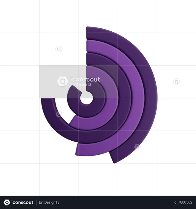 Circle Chart  3D Icon