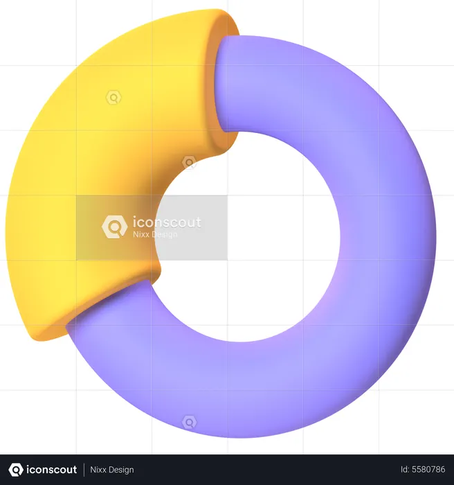 Circle Chart  3D Icon