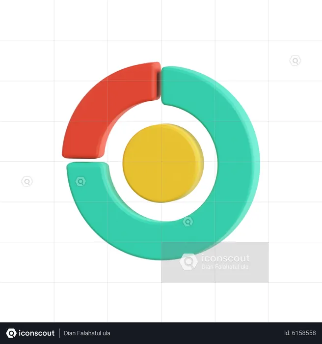 Circle Chart  3D Icon