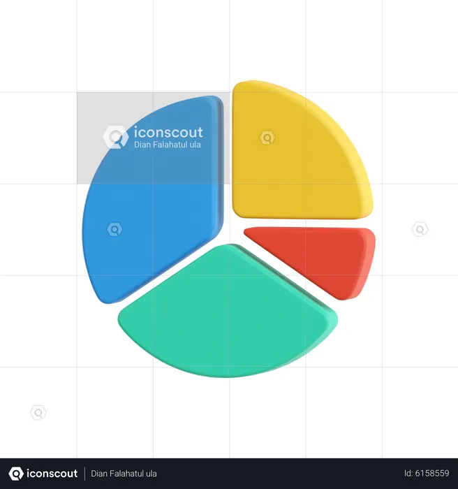 Circle Chart  3D Icon