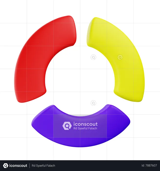 Circle Chart  3D Icon
