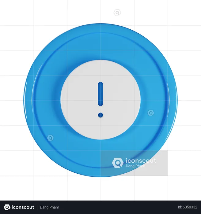 Circle Exclamation  3D Icon