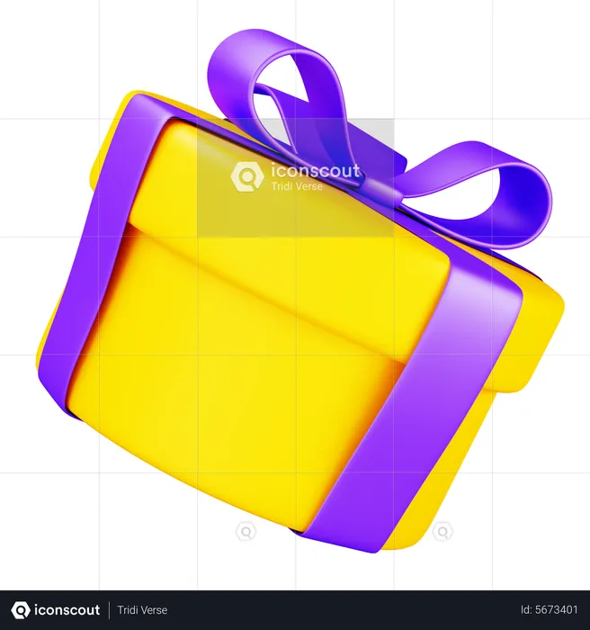 Circle Gift Box  3D Icon