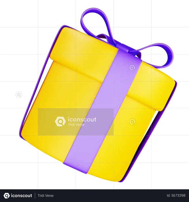 Circle Gift Box  3D Icon