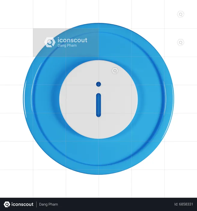 Circle Information  3D Icon