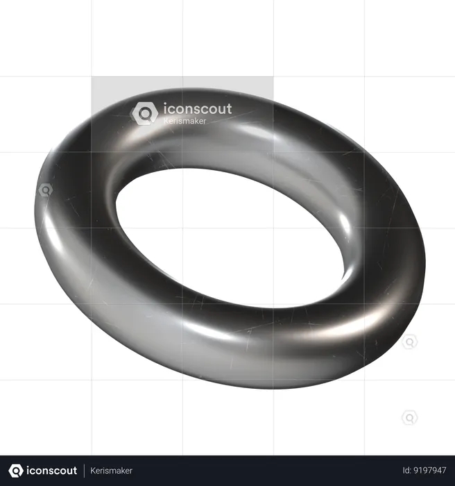 Circle Metal  3D Icon