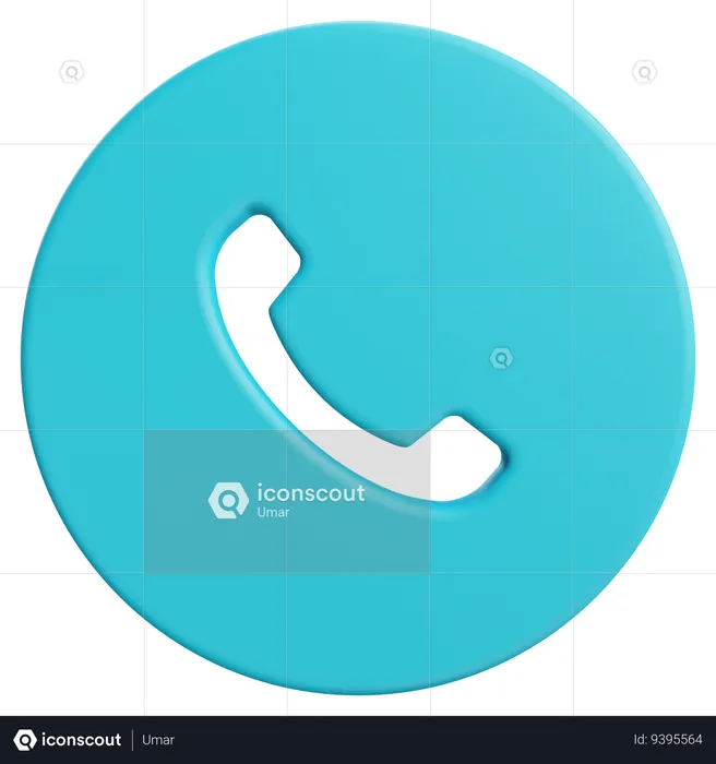 Circle Phone  3D Icon