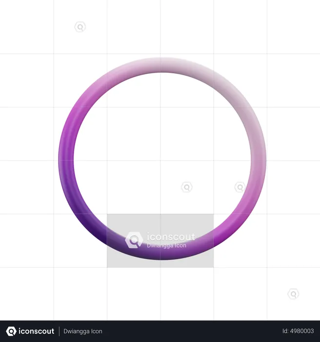 Circle Ring Shape  3D Icon