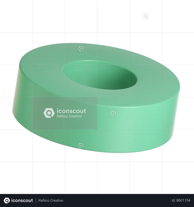 Circle Ring Shape  3D Icon