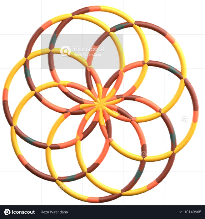 Circle Rings Geometric Shape  3D Icon