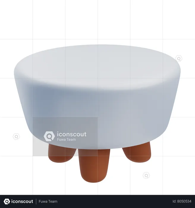 Circle Table  3D Icon