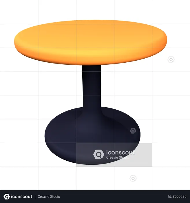 Circle Table  3D Icon