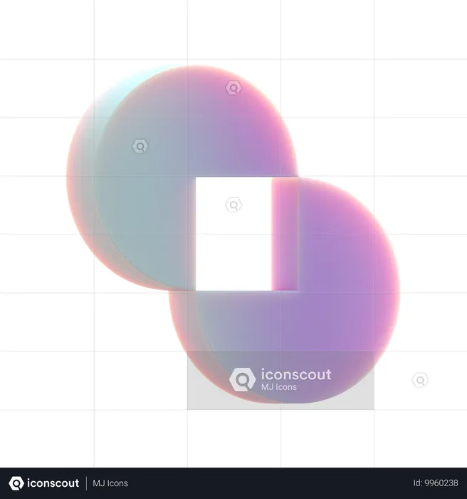 동그라미 구성 추상 모양  3D Icon