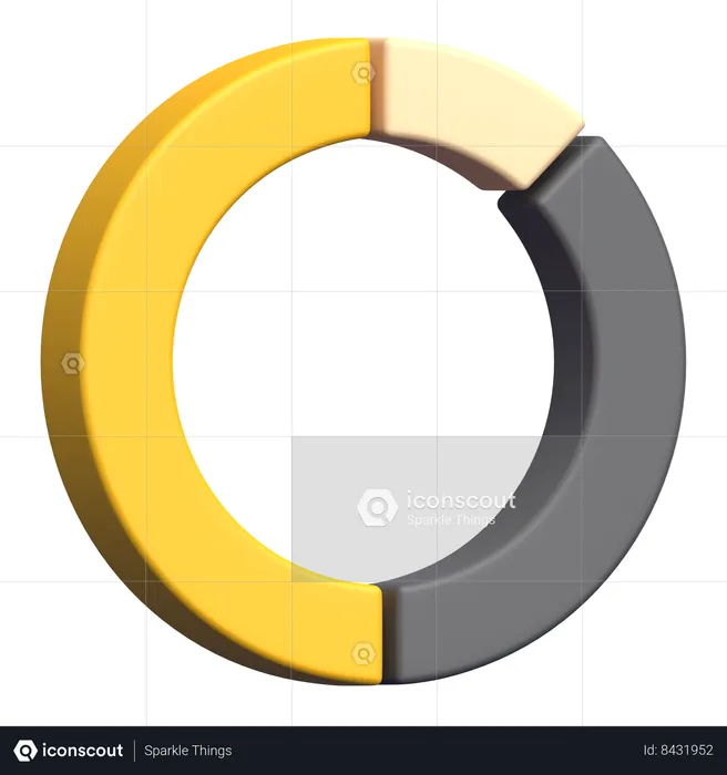 Circular Chart  3D Icon