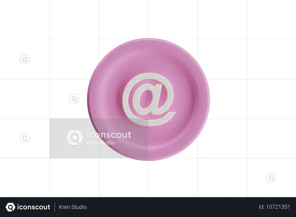 Circular Email  3D Icon