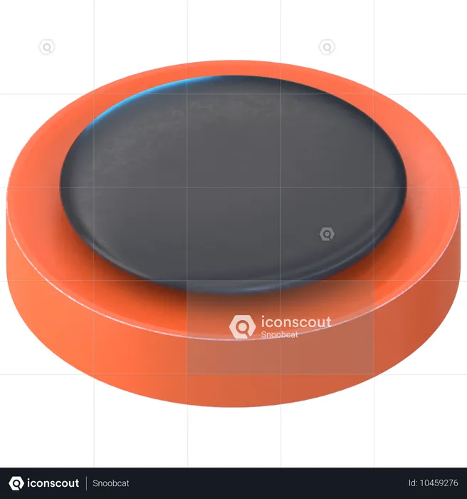 Circular Shadow Button  3D Icon