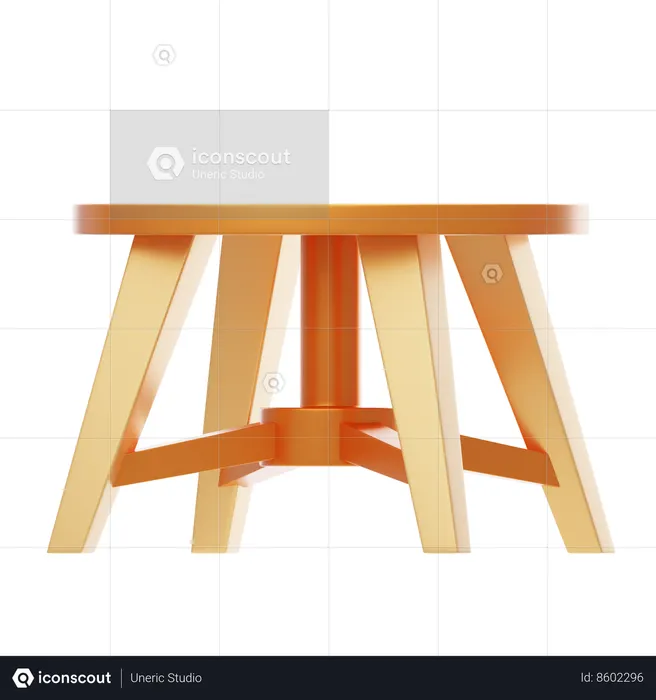 Circular Table  3D Icon