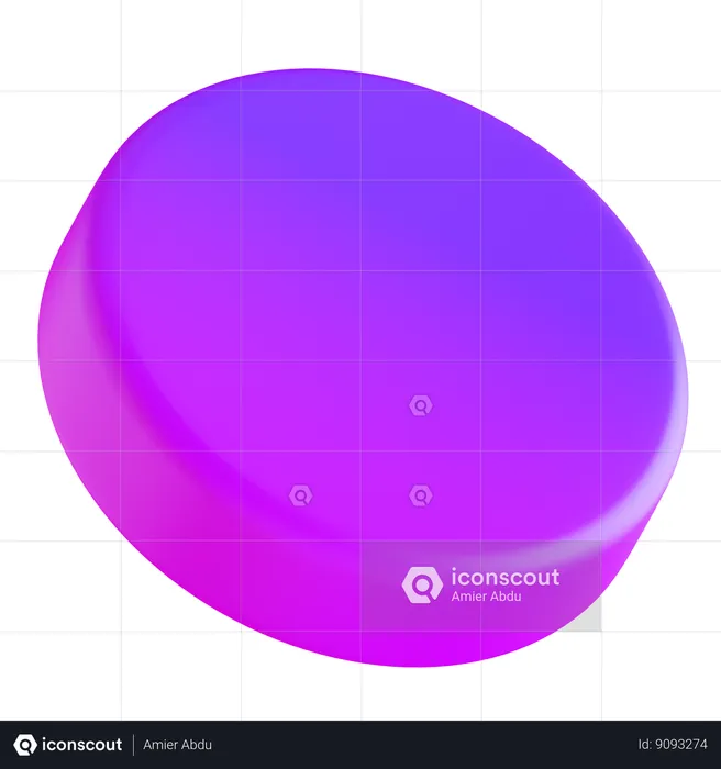 Círculo Forma Gradiente Abstrata  3D Icon