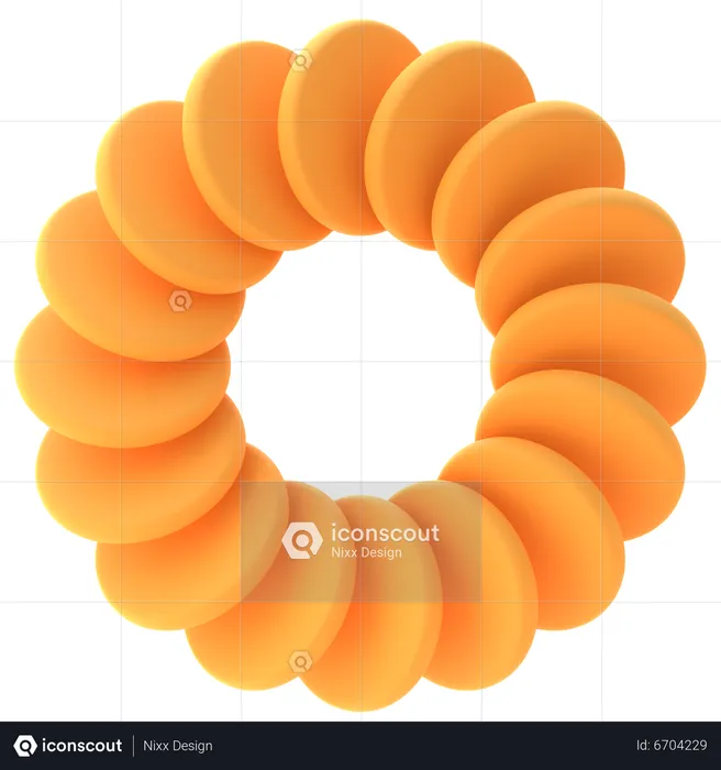 Forma de anillo circular  3D Icon