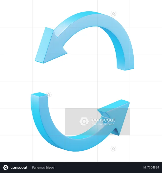 Seta circular  3D Icon