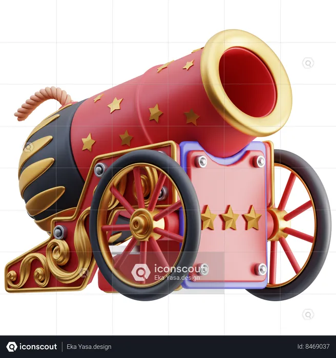 Circus Cannon  3D Icon