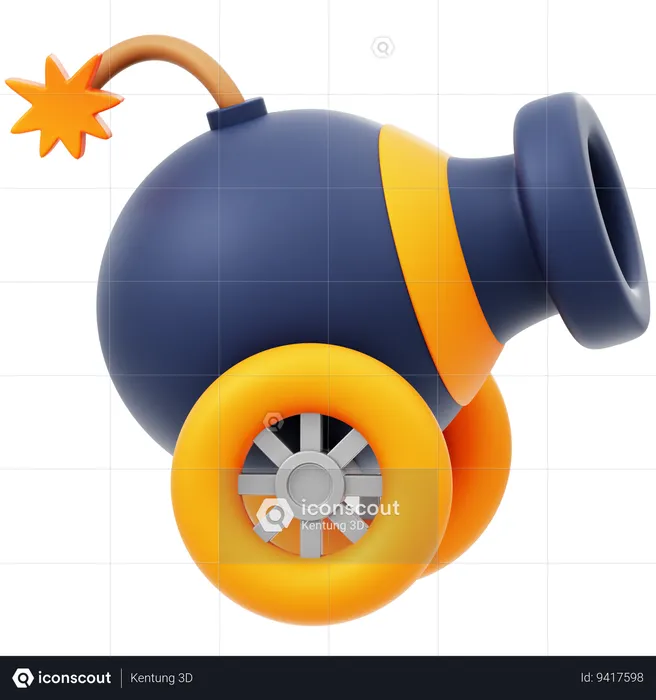 Circus Cannon  3D Icon