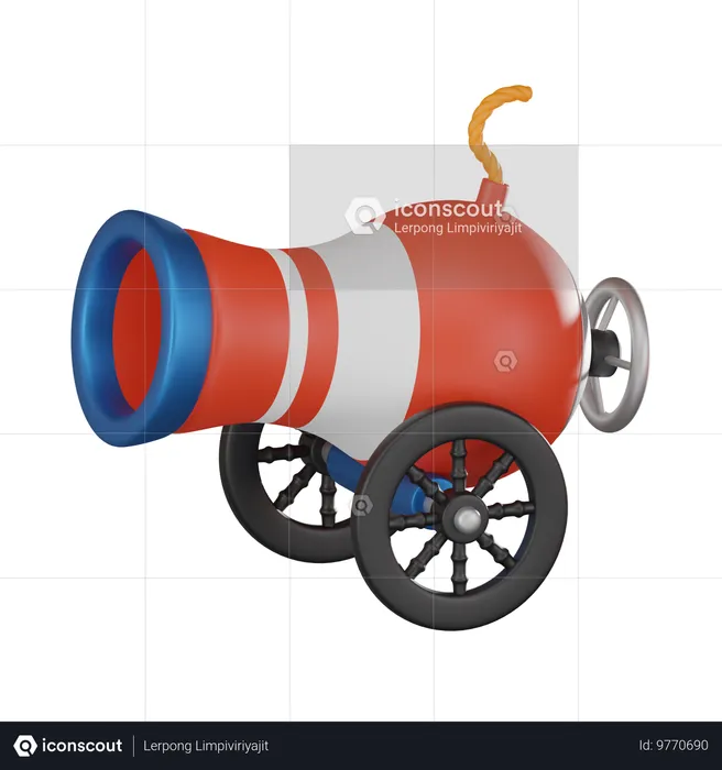 Circus Cannon  3D Icon