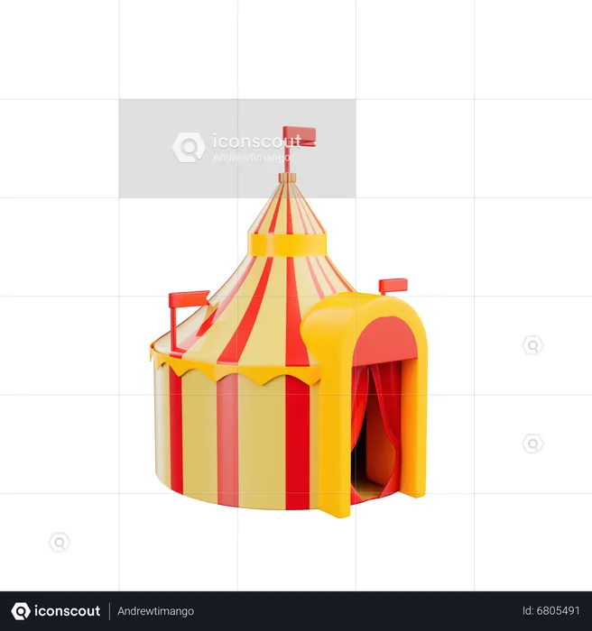 Circus Tent  3D Icon